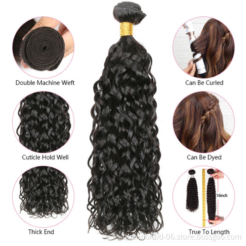 Human Hair Bundles Water Wave for Black Woman Wet and Wavy Bundles 100% Unprocessed Brazilian Virgin Hair Pineapple Wave Bundles